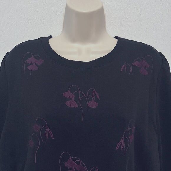 Ann Taylor Embroidered Pullover Sweatshirt Size XL - Picture 2 of 5